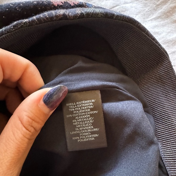 Ann Taylor Embroidered A Line Skirt Glittery - Picture 5 of 5